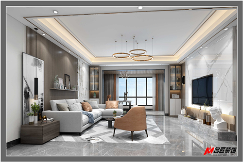 江門市潮連聚龍新村輕奢風格平層裝修案例