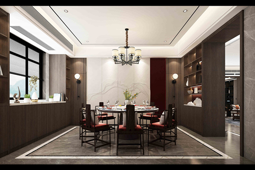 茂名市金源時(shí)代新中式風(fēng)格別墅裝修案例