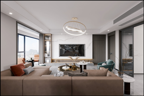 佛山市龍光&middot;天瀛現(xiàn)代風(fēng)格平層裝修案例