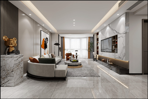 佛山市海倫堡菁華府現(xiàn)代風(fēng)格復(fù)式裝修案例
