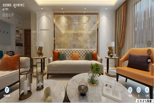 廣州市德政中路小區(qū)現(xiàn)代簡約風格五居室裝修案例