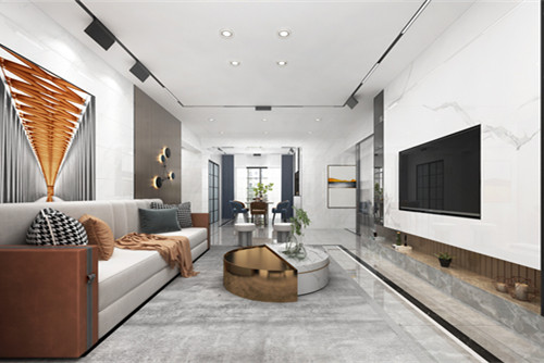 中山市明智銀華花園輕奢風(fēng)格五居室裝修案例