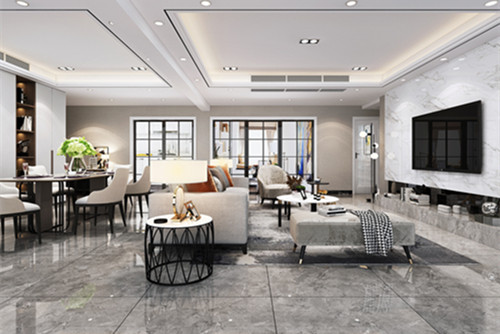 中山市雅居樂(lè)諾丁山現(xiàn)代簡(jiǎn)約風(fēng)格四居室裝修案例