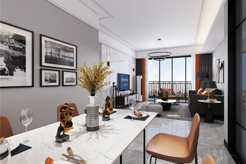 中山市盛東豪庭現(xiàn)代簡約風格三居室裝修案例