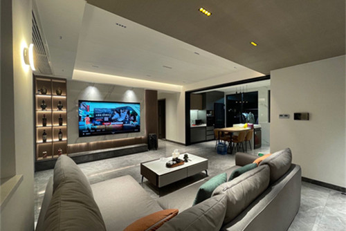 中山市幸福灣花園輕奢風格三居室裝修案例