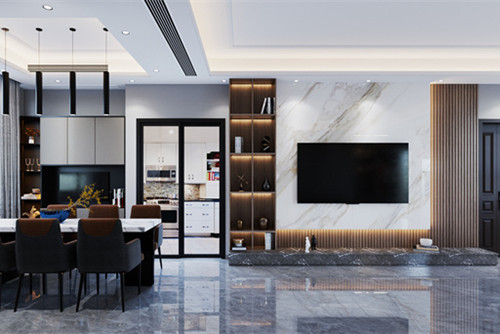 中山市雅居樂花園現(xiàn)代簡約風(fēng)格四居室裝修案例