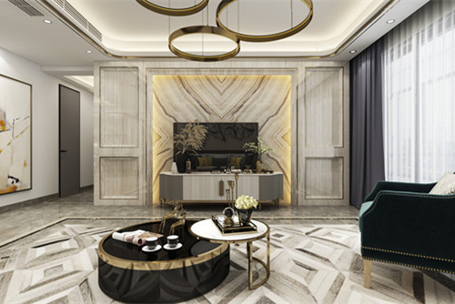 中山市雅居樂花園輕奢風(fēng)格四居室裝修案例