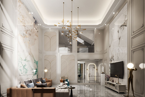 潮州市百合園輕奢風(fēng)格別墅裝修案例