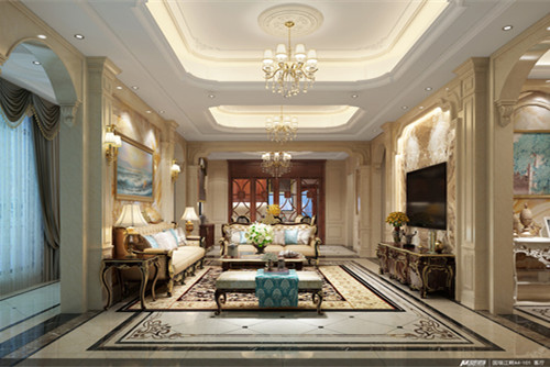 ?？谑袏W林匹克花園歐式風(fēng)格別墅裝修案例