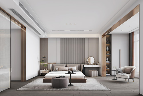 ?？谑袑氃椿▓@輕奢風格三居室裝修案例