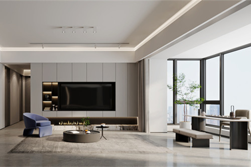 海口市昌茂翰林西苑現(xiàn)代簡約風格三居室裝修案例