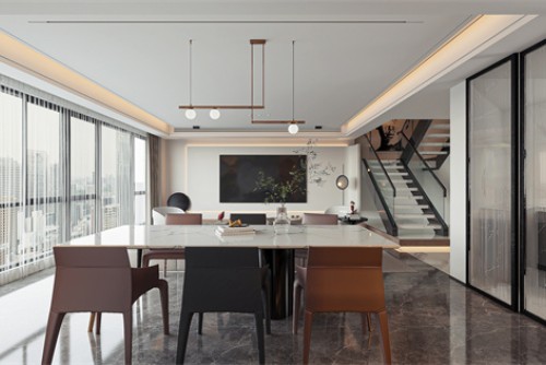 廣州市保利林語山莊現(xiàn)代風(fēng)格復(fù)式裝修案例