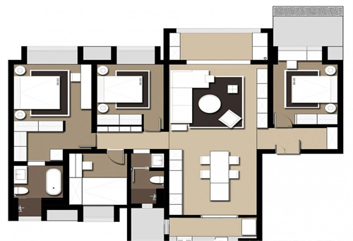 150㎡現(xiàn)代簡約,低調(diào)大氣、自然舒適,住起來很愜意